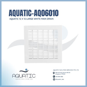 AQUATIC LARGE WHITE MAIN DRAIN | 12X12