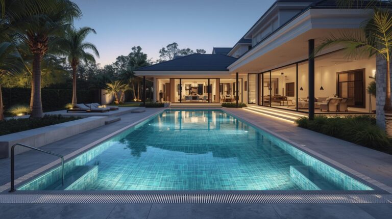 A luxury swimming pool